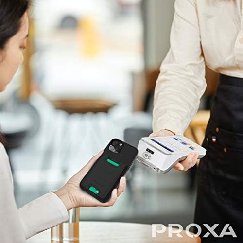 מארז כרטיסי Proxa Slim מיועד לאייפון 12/iPhone 12 Pro -ארנק ארנק עם חריץ מחזיק כרטיסים- [מגן/גירוד]